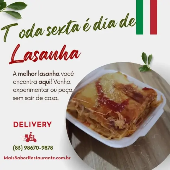 Mais Sabor Restaurante - Lasanha